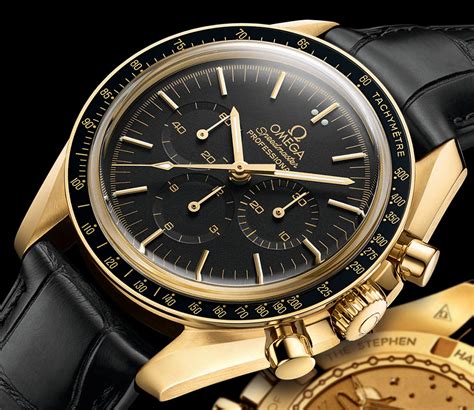 gold omega speedmaster|omega speedmaster gold automatic watch.